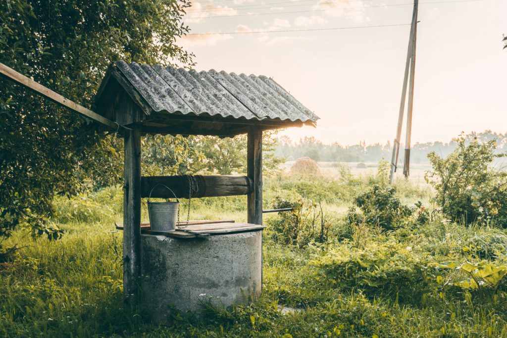 A water well reminds us of biblical water stories that bring peace to our souls.