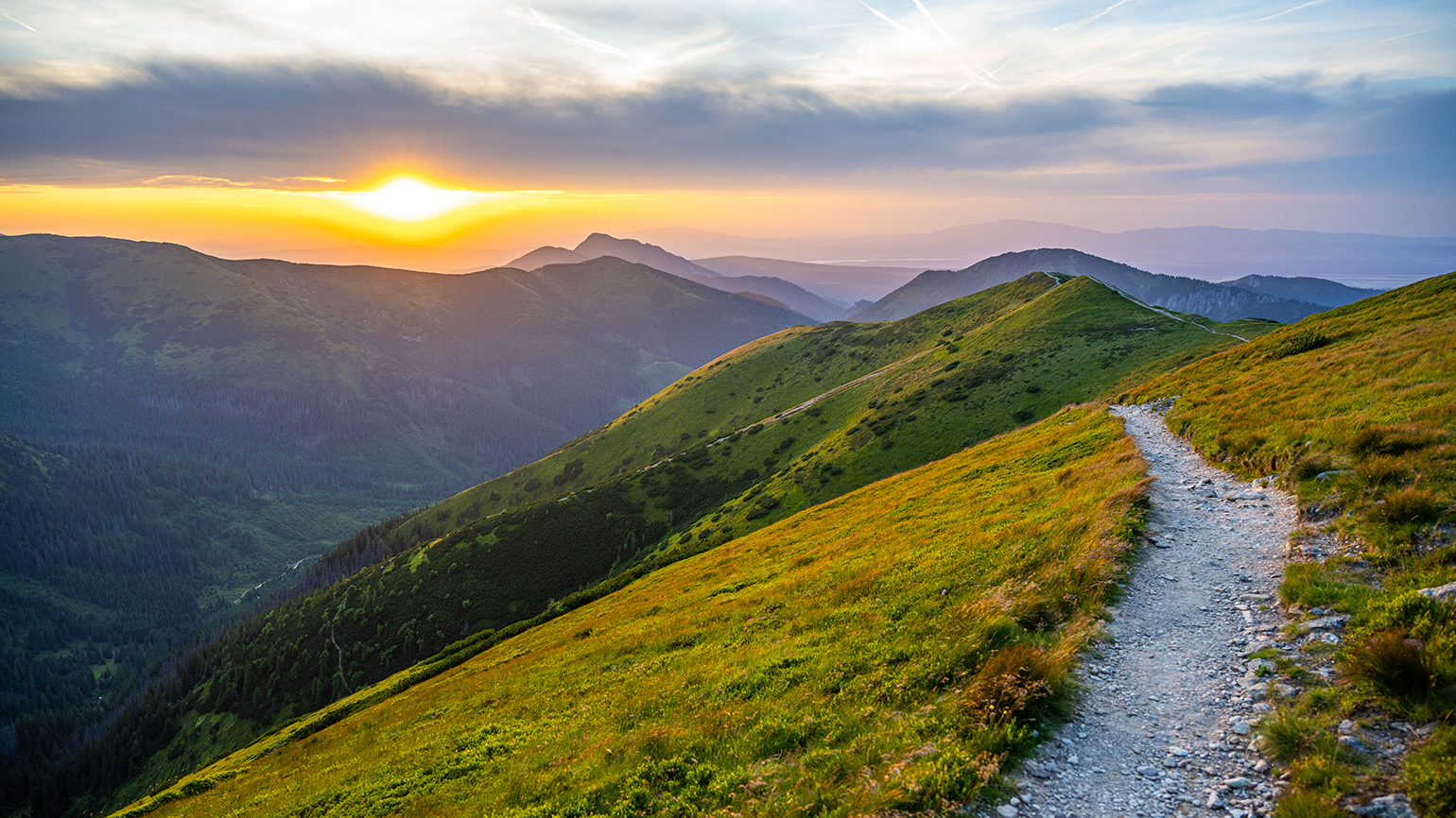 Royalty-Free Stock Photo: A path in the mountains resembling the path to true belief.