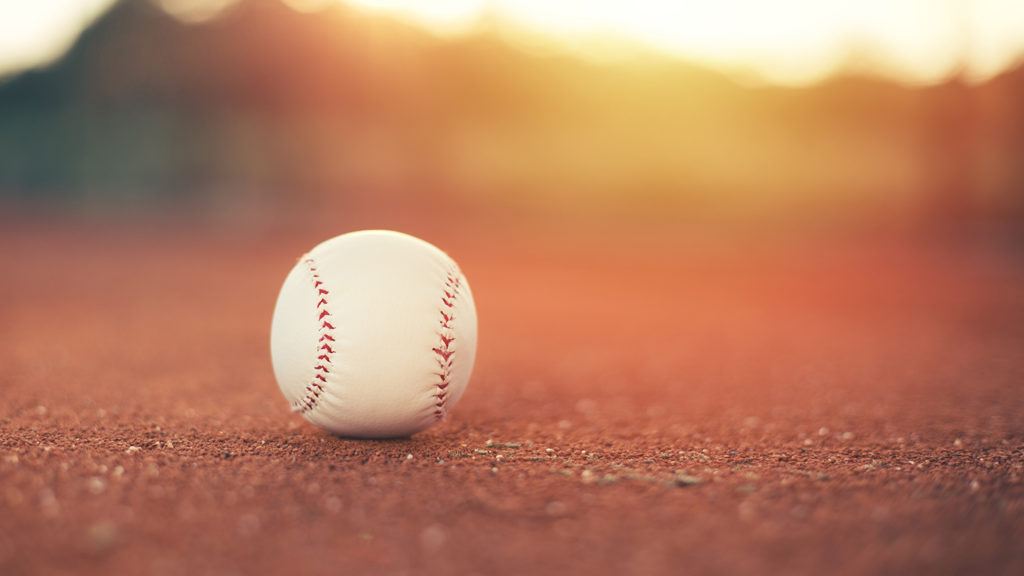 Royalty-Free Stock Photo: Baseball on a pitcher's mound symbolizing diamonds in the rough.